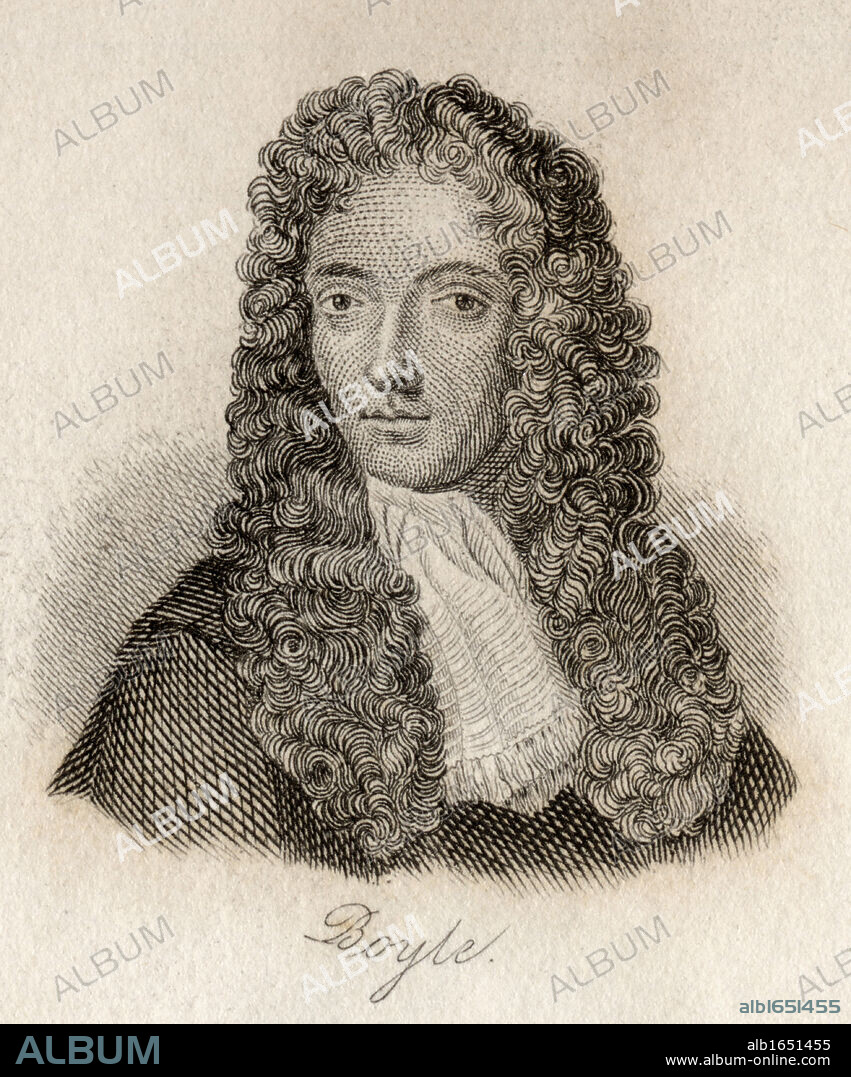 Robert Boyle, 1627-1691. Anglo-Irish chemist and natural philosopher. Engraved by J.W.Cook.
