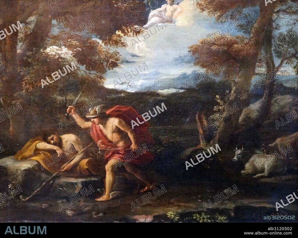 Mercury and Argus by Pier Francesco Mola (1612-1666) Italian painter of the High Baroque. Dated 17th Century.