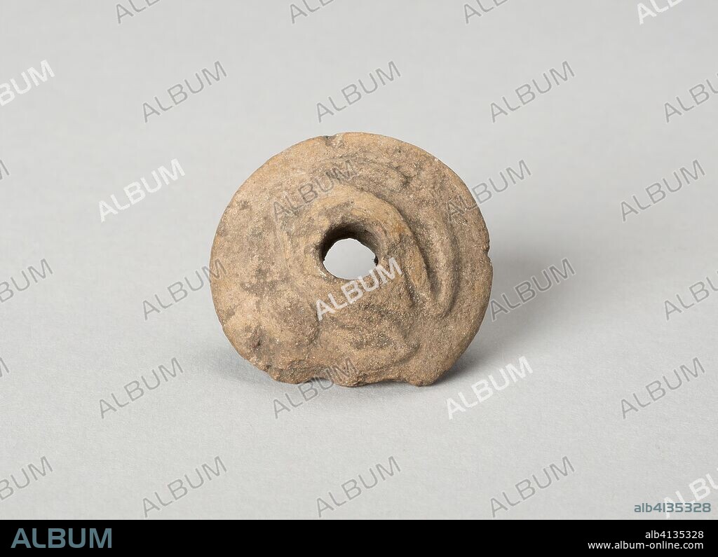 Ear Ornament or Spindle Whorl with Modeled Frog Motifs. Aztec (Mexica); Valley of Mexico, Mexico. Date: 1450-1521. Dimensions: 1 x 3 cm (3/8 x 1 3/16 in.). Ceramic. Origin: Valley of Mexico.