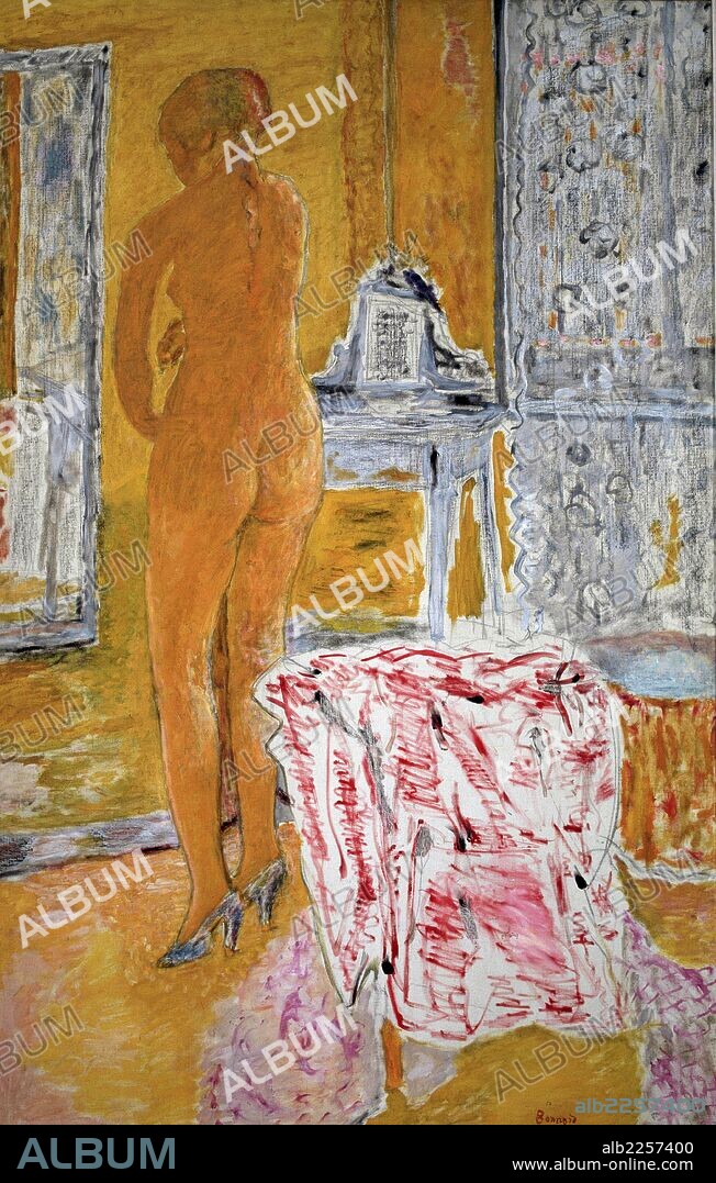 PIERRE BONNARD (1867-1947). BONNARD , PIERRE PINTOR FRANCES . 1867 - 1947 " EL GRAN DESNUDO AMARILLO " , OLEO SOBRE LIENZO  ATENCION: AUTOR CONTEMPORANEO SUJETO A COPYRIGHT ©. EL CLIENTE FINAL ES RESPONSABLE DE LA GESTION DE LOS DERECHOS DE AUTOR CON LAS SOCIEDADES EXISTENTES DE GESTION DE DERECHOS O DIRECTAMENTE CON LOS ORGANISMOS TITULARES DE LOS MISMOS.