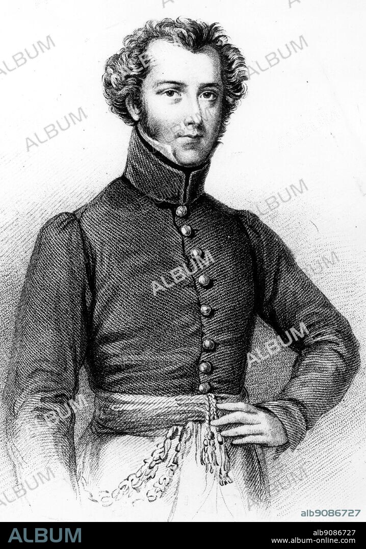 Alexander Gordon Laing (1793-1826), Scottish explorer and the first European to reach Timbuktu. Engraving by S. Freeman. 'It was felt in some conservative military circles that Major Gordon Laing was a clever but somewhat conceited officer, and probably there was feeling of mild relief when he applied to lead a new expedition into the Sahara.' The African Adventure - A History of Africa's Explorers by Timothy Severin, page 124.