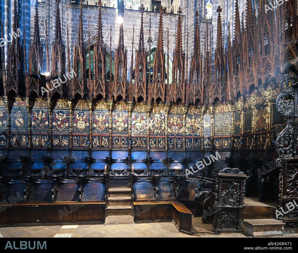 Sillería del coro de la Catedral de Barcelona, Siglos XIV/XV.
