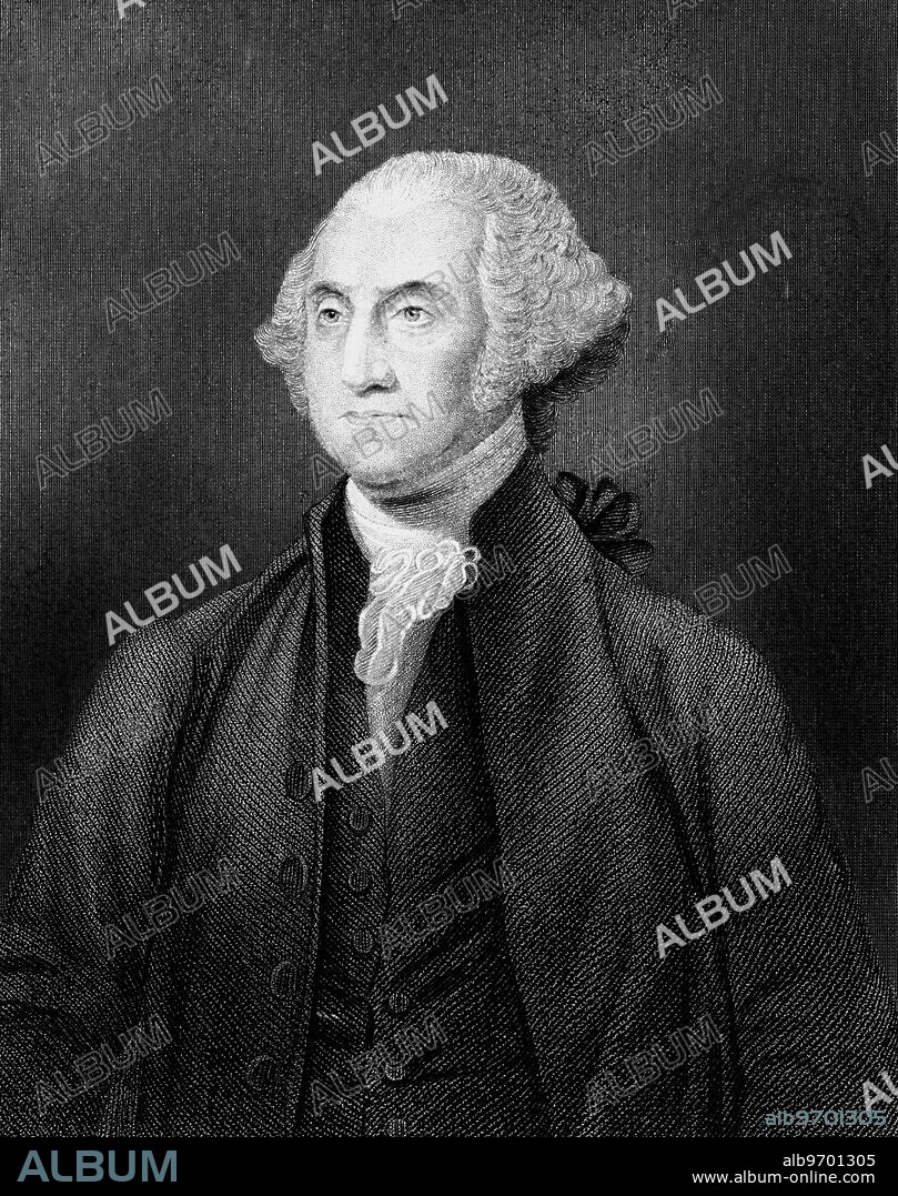 George Washington - engraved by R. Freeman from a painting by Stuart - George Washington (February 22, 1732 - December 14, 1799) led America's Continental Army to victory over Britain in the American Revolutionary War (1775 - 1783), and in 1789 was elected the first President of the United States of America. He served two four-year terms from 1789 to 1797, winning reelection in 1792. Because of his central and critical role in the founding of the United States, Washington is referred to as father of the nation. His devotion to republicanism and civic virtue made him an exemplary figure among early American politicians. Gilbert Charles Stuart (born Stewart) (December 3, 1755 - July 9, 1828) was an American painter. ©TopFoto.