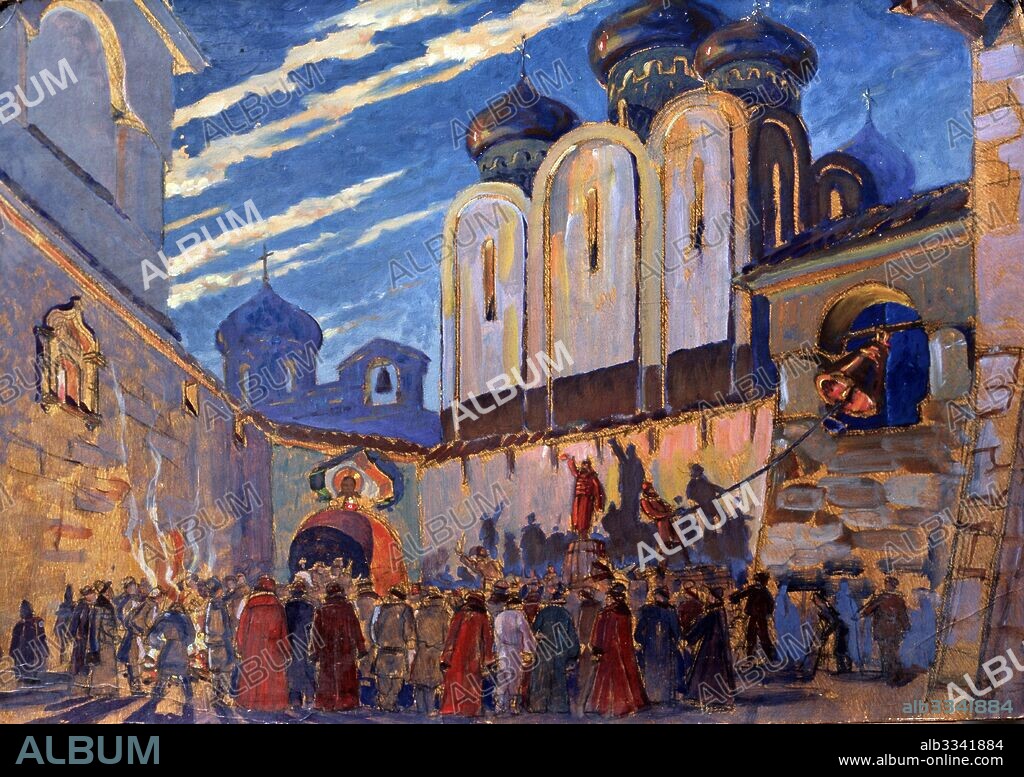 FYODOR FYODOROVICH FEDOROVSKY. Stage design for the opera The Maid of Pskov by N. Rimsky-Korsakov.