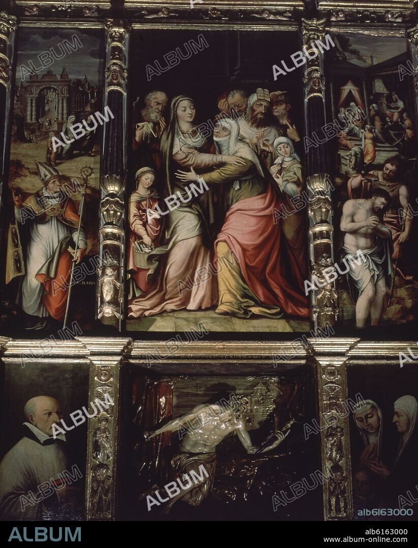 PEDRO DE VILLEGAS MARMOLEJO. CAPILLA DE LA VISITACION - RETABLO DE LA VISITACION - SIGLO XVI.
