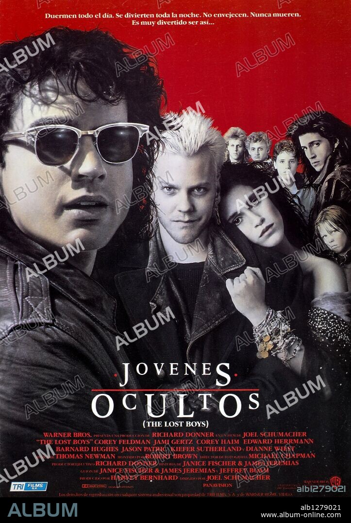 Poster of THE LOST BOYS, 1987, directed by JOEL SCHUMACHER. Copyright WARNER BROTHERS.