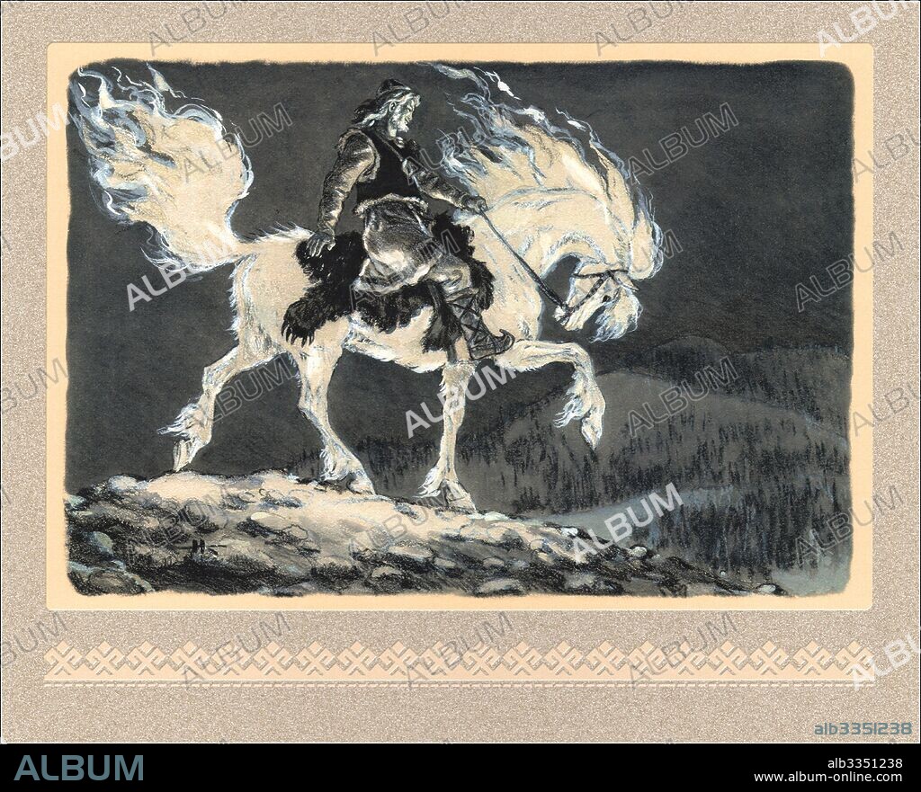 NIKOLAI MIKHAYLOVICH KOCHERGIN. Illustration to the national epic Kalevala.