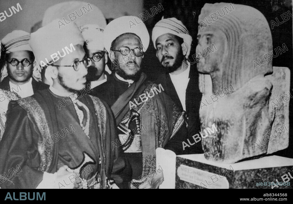 Prince of Yeman In Paris -- Prince Self El Islam El Hussein, third son of the King of the Yemen, During a visit to the famous L'Ouvre Museum.The Prince Self El Islam El Hussein, third son of the king of the Yemen (Arabia) is in Paris as the guest of the French government. February 21, 1938. (Photo by Associated Press photo).