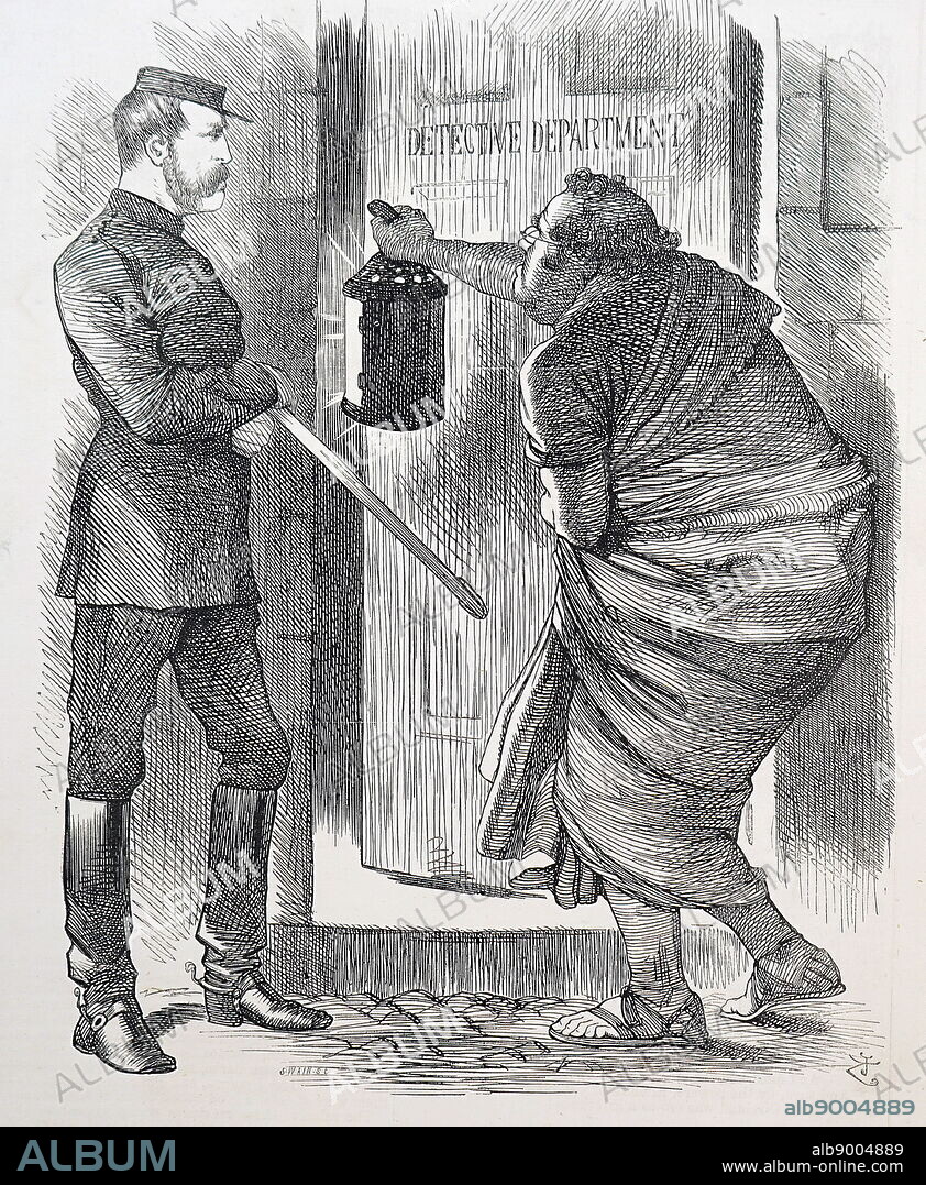 Cartoon by John Tenniel (1820-1914) an English illustrator, graphic humourist, and political cartoonist. Dated 19th Century.