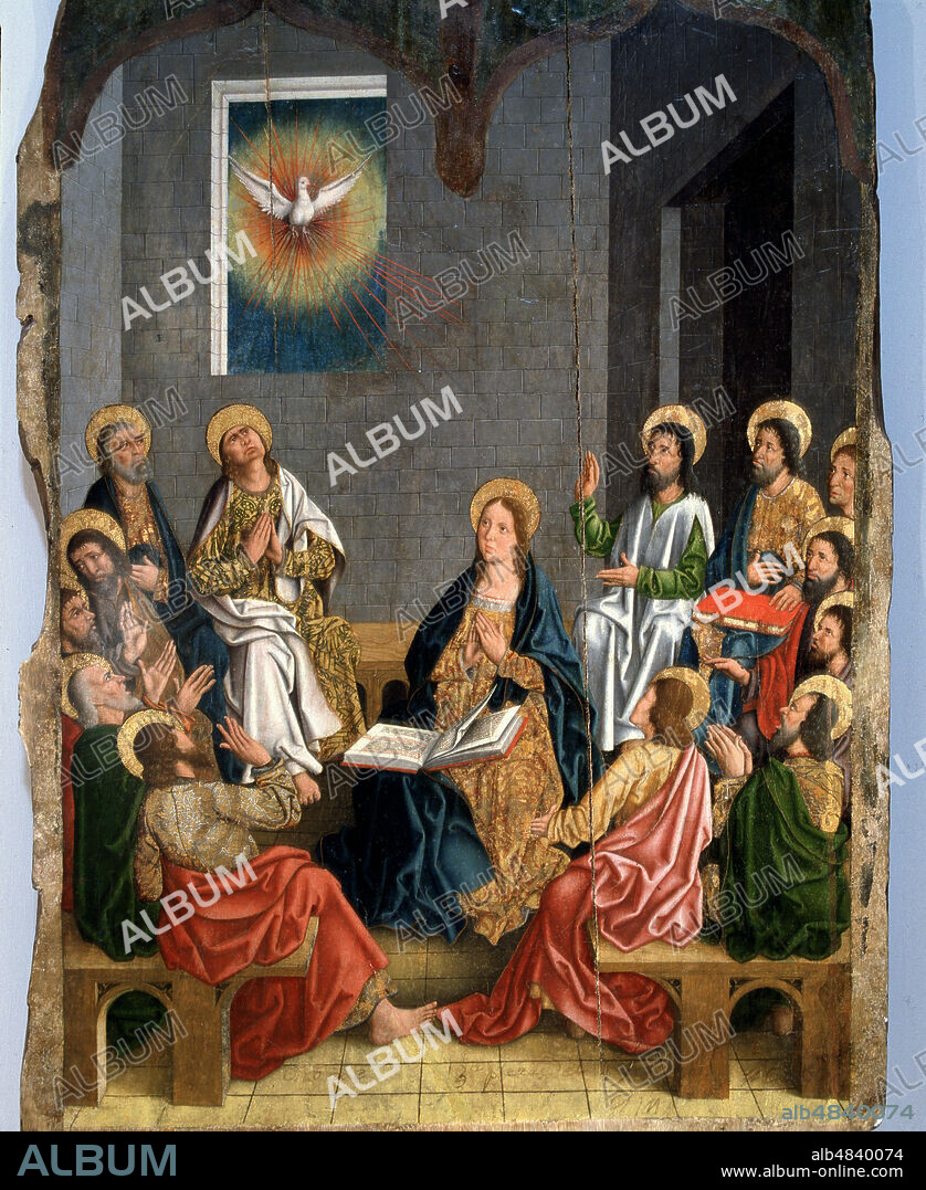 GALLEGO, FERNANDO. PINTOR ESPA¿OL.SALAMANCA. 1468-1507. "PENTECOSTES", TABLA (TALLER). CATEDRAL DE ZAMORA VIRGEN MARIA.