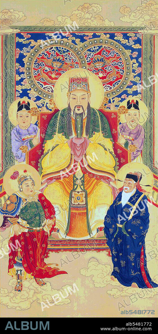 The Jade Emperor is the Daoist ruler of Heaven and all realms of existence below including that of Man and Hell, according to Daoist mythology. He is one of the most important gods of the Chinese traditional religion pantheon. In Daoist belief, the Jade Emperor governs all of the mortals' realm and below, but ranks below the Three Pure Ones.