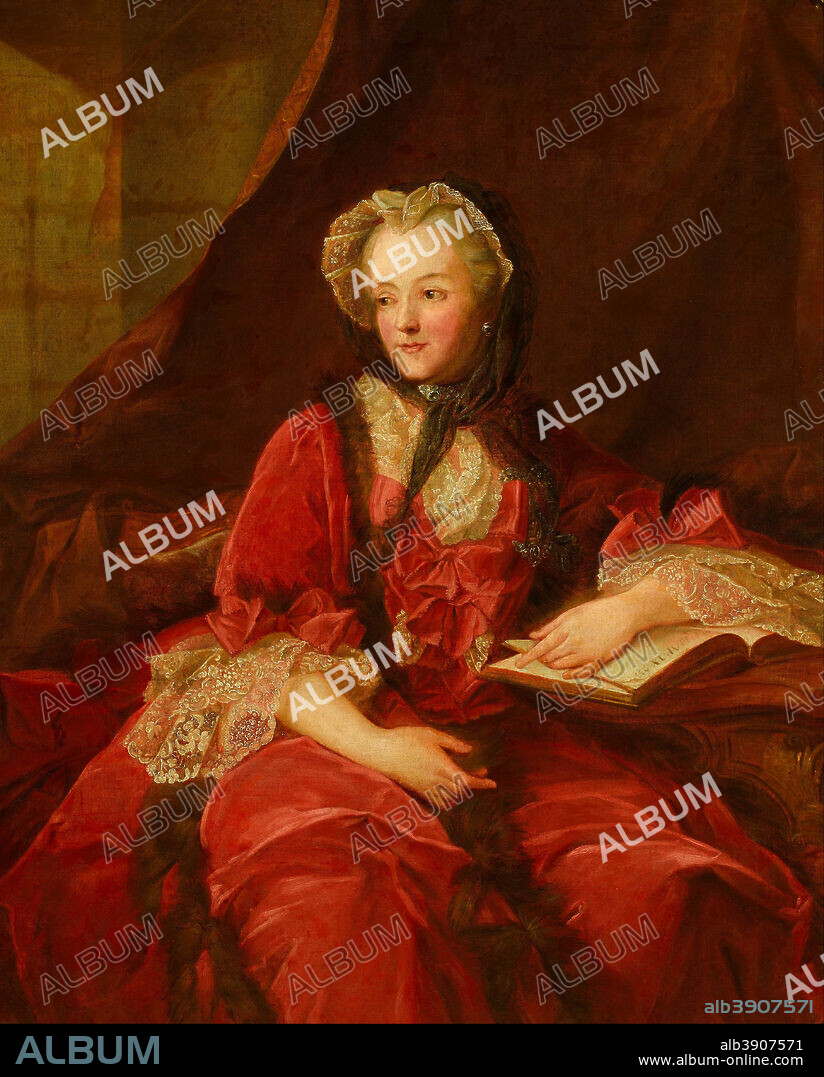 JEAN-MARC NATTIER. Portret Marii Leszczynskiej Portrait of Marie Leszczynska. Date/Period: Ca. 1750. Painting. Height: 1,410 mm (55.51 in); Width: 1,060 mm (41.73 in).