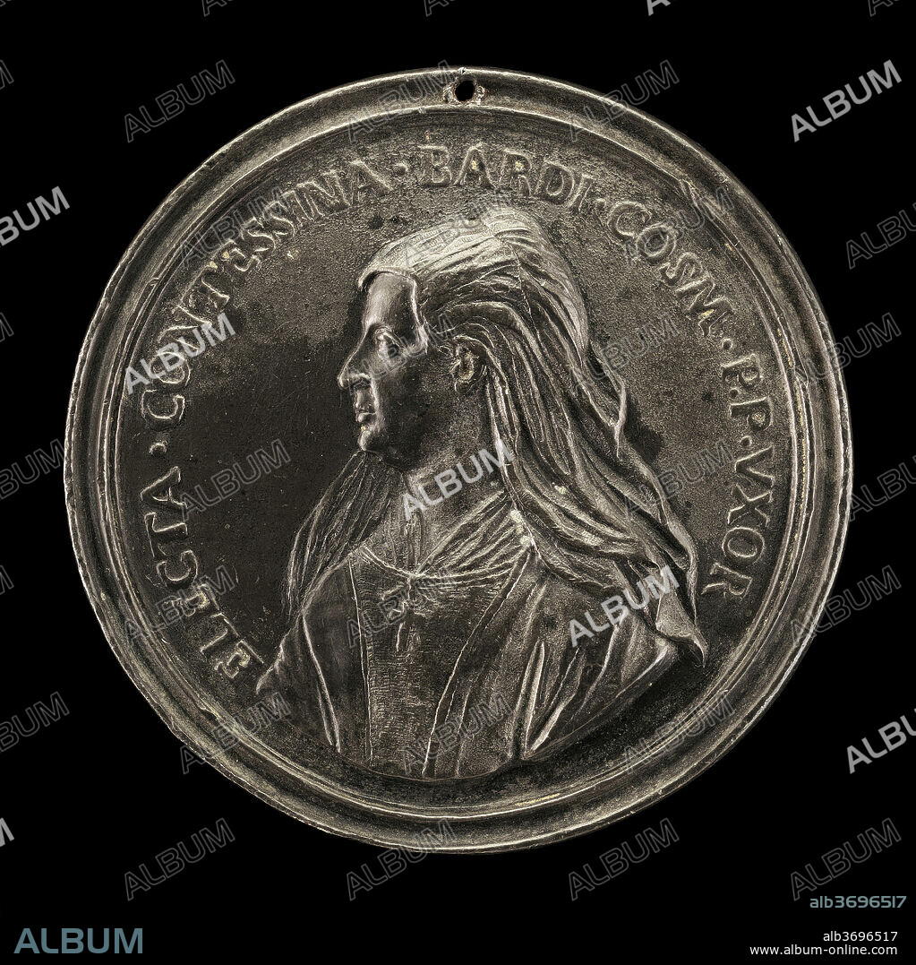 ANTONIO FRANCESCO SELVI. Contessina de' Bardi, died 1473, Wife of Cosimo de' Medici il Vecchio [obverse]. Dated: c. 1740s. Dimensions: overall (diameter): 8.6 cm (18.96 lb.)  gross weight: 180.16 gr (0.397 lb.)  axis: 12:00. Medium: lead.