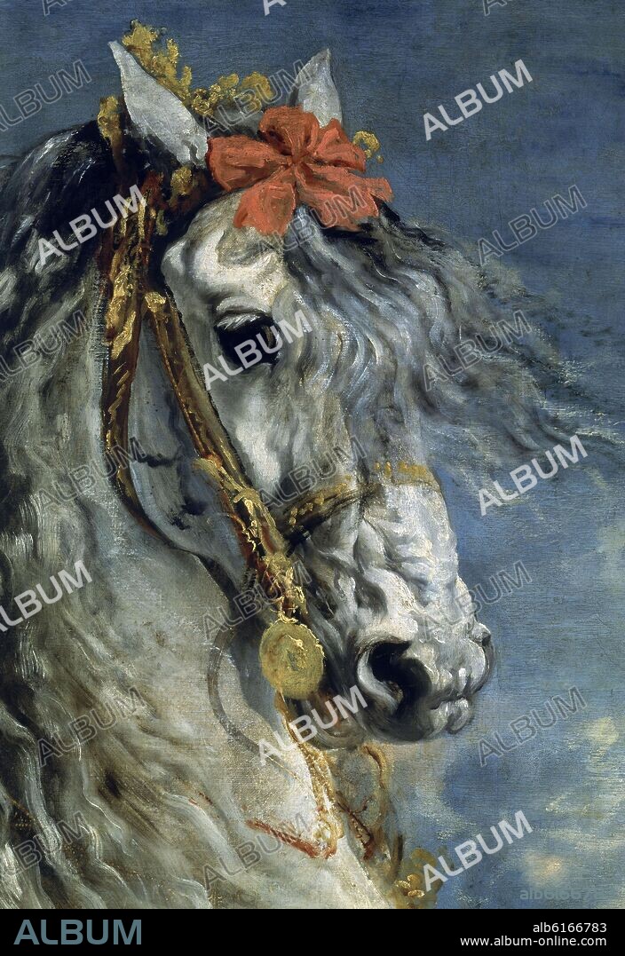 DIEGO VELAZQUEZ (1599-1660). 'Philip III of Spain on Horseback (detail)', 1628-1635, Oil on canvas.
