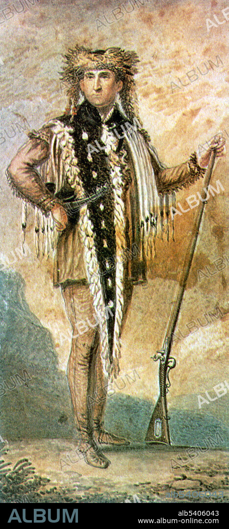 Meriwether Lewis (August 18, 1774 - October 11, 1809) was an American explorer, soldier, and leader of the Lewis and Clark Expedition. Their mission was to explore the territory of the Louisiana Purchase, establish trade and sovereignty over the natives near the Missouri River, and claim the Pacific Northwest and Oregon territory for the United States. In 1806 President Jefferson appointed him Governor of Upper Louisiana. On October 11, the innkeeper heard gunshots. Servants found Lewis injured from multiple gunshot wounds, including one to the head. He died at the age of 35. Historians generally accept his death as a suicide. No artist credited, undated (cropped and cleaned).