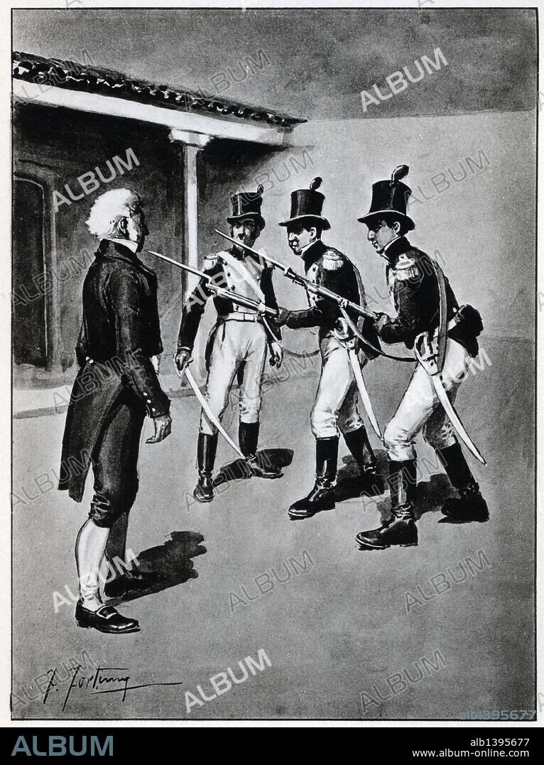 FORTUNY FRANCISCO. Historia de Argentina. Siglo XIX. Conjuración de Alzaga. Detención del español Martín de Alzaga, posteriormente fusilado por conspiración el 5 julio 1812.