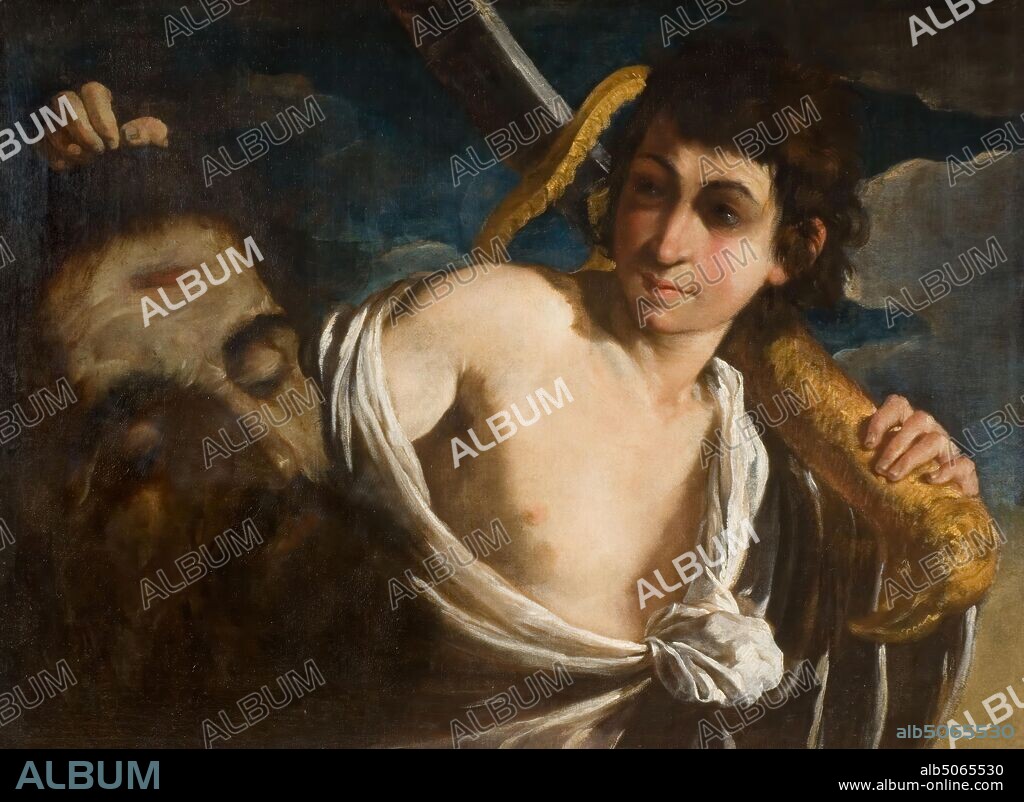 David with the Head of Goliath, 1630-1660 Attributed to Giuseppe Caletti, Oil Painting, Baroque, Religion, Religion, Old Testament, Old Master.