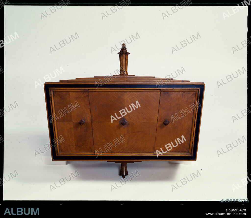 Music cabinet, designed by Abel Faidy for the penthouse apartment of Charles E. and Ruth Singletary at 1244 Stone Street, Chicago, Illinois, 1927. Part of six-piece parlor suite (see 1977.191.1a-f).