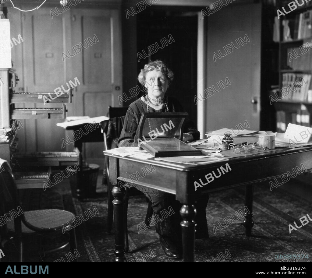 Cannon at her desk at the Harvard College Observatory. Annie Jump Cannon (December 11, 1863 - April 13, 1941) was an American astronomer. In 1880 Cannon was sent to Wellesley College in Massachusetts, during which time she was stricken with scarlet fever and became almost completely deaf. She graduated with a degree in physics in 1884. In 1896 Cannon became a member of Pickering's women, the women hired by Harvard Observatory director Edward Charles Pickering to complete the Draper Catalog mapping and defining all the stars in the sky to photographic magnitude of about 9. The female astronomers doing this groundbreaking work at Harvard Observatory earned 25 cents per hour, which was less than what the secretaries at the university earned. Cannon's observation of stars and stellar spectra was extraordinary. Her Henry Draper Catalogue listed nearly 230,000 stars, all the work of a single observer. Cannon also published other catalogues of variable stars, including 300 that she discovered. With Edward C. Pickering, she is credited with the creation of the Harvard Classification Scheme, which was the first serious attempt to organize and classify stars based on their temperatures. Her career lasted more than 40 years, during which time women gained acceptance within the scientific community. She died in 1941 at the age of 77.
