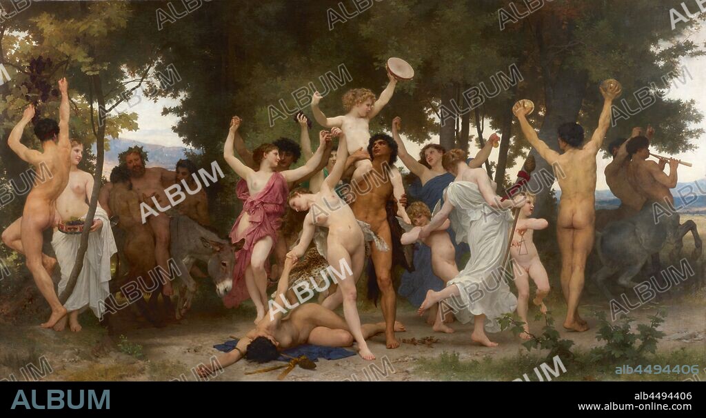 WILLIAM-ADOLPHE BOUGUEREAU. The youth of Bacchus (La jeunesse de Bacchus).