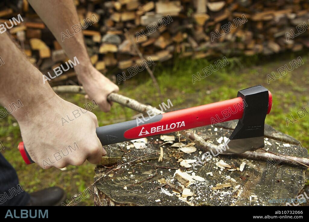 Small hand axe to cut wood, hand tool, farming, Guipuzcoa, Basque Country, Spain.