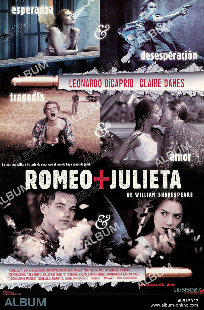 Poster of ROMEO + JULIET, 1996, directed by BAZ LUHRMANN. Copyright 20TH CENTURY FOX.