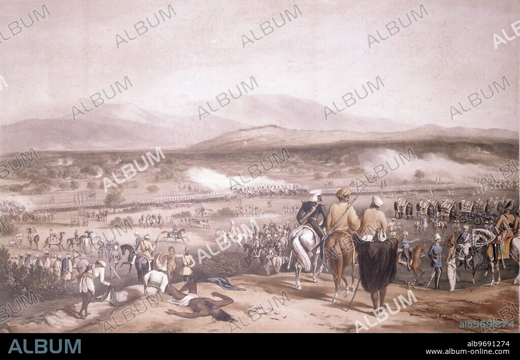 The Battle of Chillianwala was fought during the Second Anglo-Sikh War in the Punjab, now part of Pakistan. The battle was a strategic check to Britain, and damaged British prestige in India - 13 January 1849. ©TopFoto.
