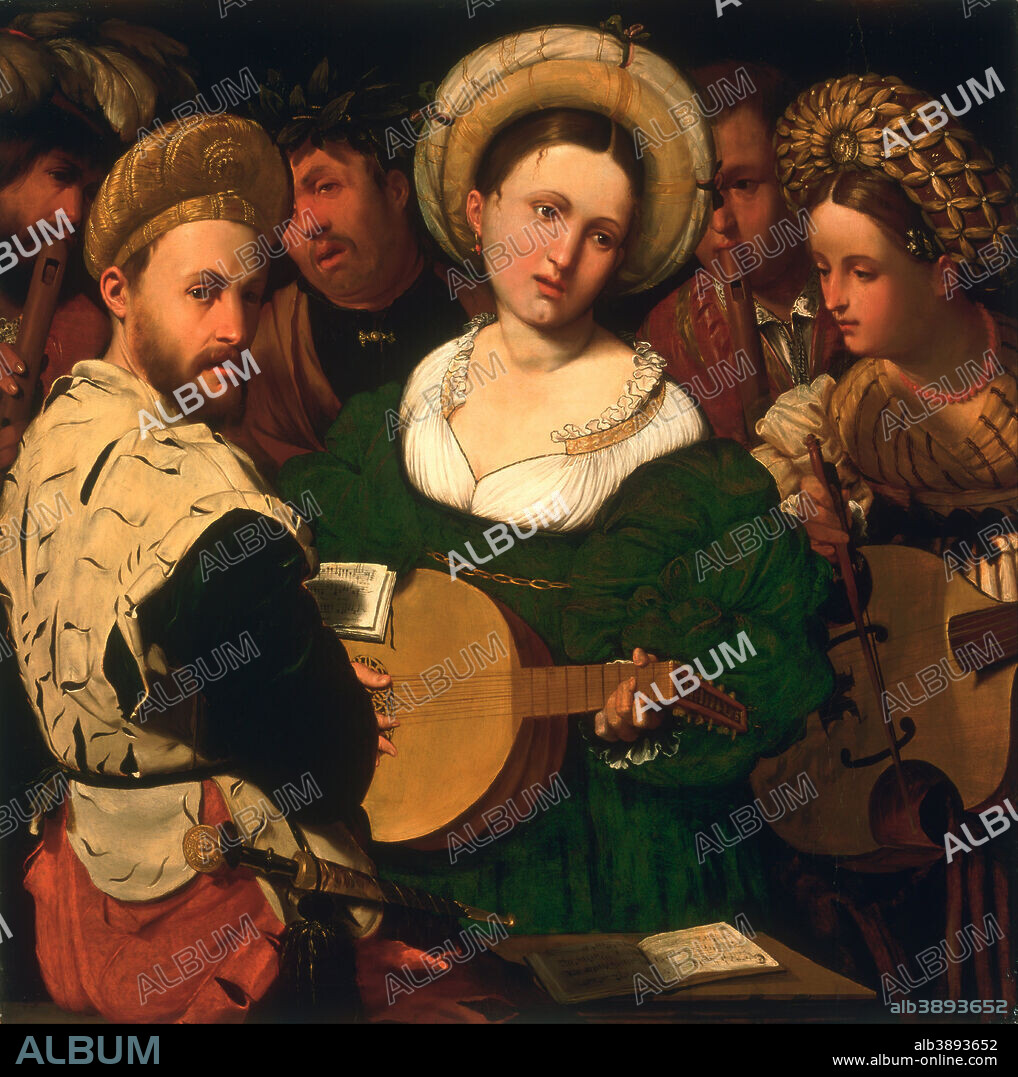 CALLISTO PIAZZA (CALISTO DE LA PIAZA DA LODI). Musical Group. Date/Period: 1520s. Painting. Oil on panel oil on panel. Height: 905.51 mm (35.65 in); Width: 908.81 mm (35.77 in).