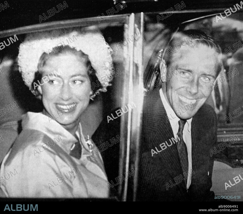 Princess Margaret, Countess of Snowdon, (1930 - 2002) with her husband Anthony Armstrong Jones 1960. Margaret was the younger daughter of King George VI and Queen Elizabeth, and the only sibling of Queen Elizabeth II.