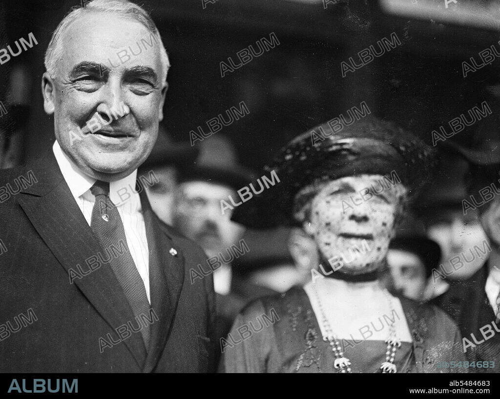 President Warren G. Harding and First Lady Florence Harding circa 1919-1921.