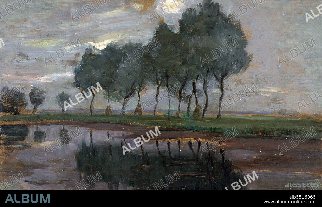 PIET MONDRIAN. MONDRIAN , PIET. PIETER CORNELIS MONDRIAN. PINTOR HOLANDES . 1872 - 1944. " ARBOLES BORDEANDO EL RIO GEIN " OLEO AÑO 1907. SNID KUNSTHARDEL MONET . AMSTERDAM. ATENCION: AUTOR CONTEMPORANEO SUJETO A COPYRIGHT ©. EL CLIENTE FINAL ES RESPONSABLE DE LA GESTION DE LOS DERECHOS DE AUTOR CON LAS SOCIEDADES EXISTENTES DE GESTION DE DERECHOS O DIRECTAMENTE CON LOS ORGANISMOS TITULARES DE LOS MISMOS.