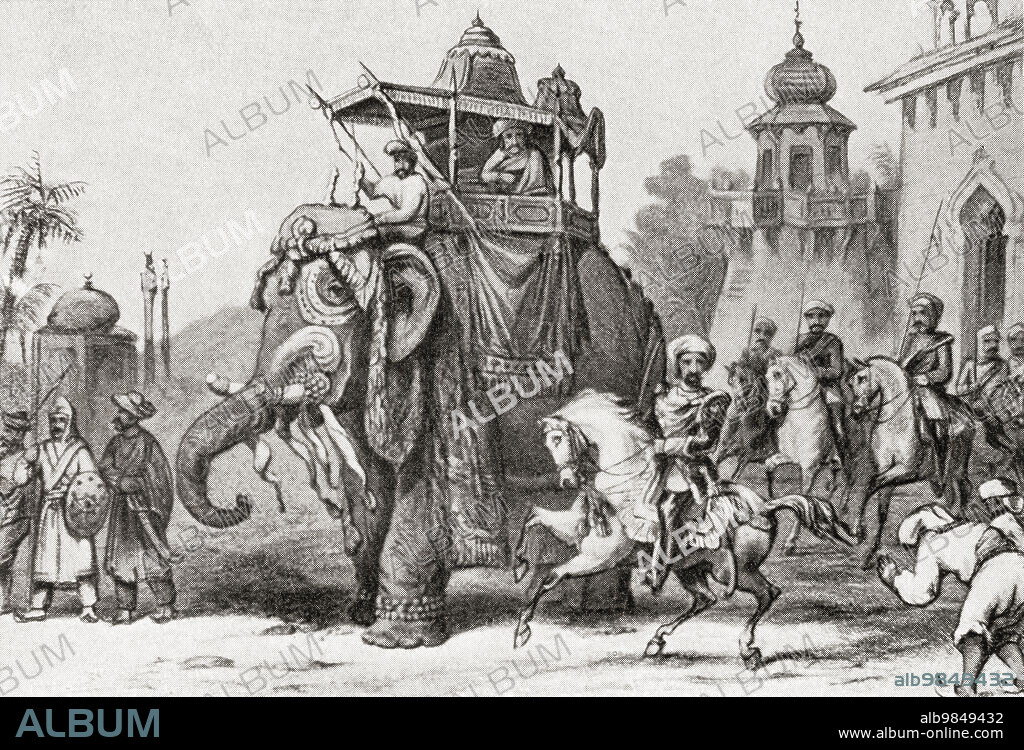 The Nana Sahib leaving Lucknow for Cawnpore in 1857. Nana Sahib, 1824 Ã¢â‚¬â€œ disappeared 1857, born as Dhondu Pant. Indian Maratha aristocrat and fighter, leader of the rebellion in Cawnpore (Kanpur) during the 1857 uprising. From Hutchinson's History of the Nations, published 1915.