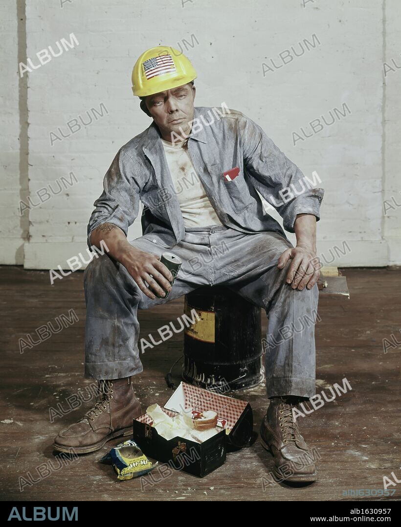 Untitled Sculpture (Construction Worker) by Duane Hanson, 1970, 1925-1996.