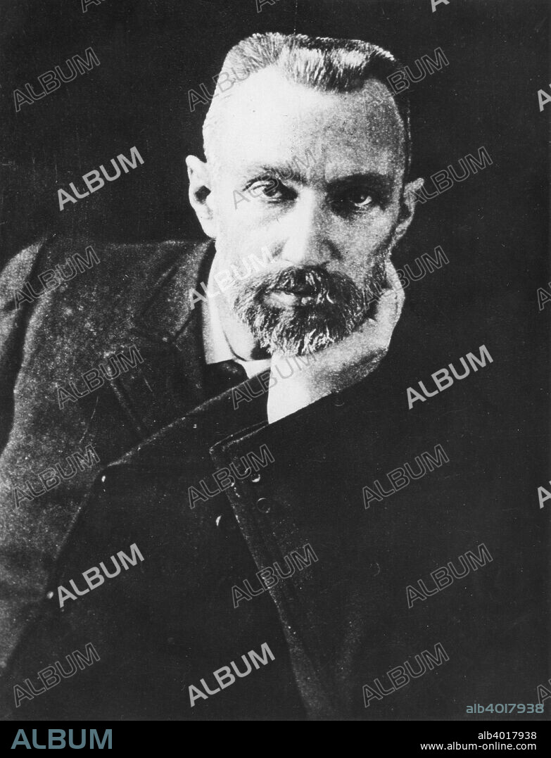 Pierre Curie, French chemist. Curie (1859-1906) was awarded the Nobel prize for Physics in 1903, jointly with his wife, Marie, and Henri Becquerel, for their work on radioactivity. This was Marie's favourite photograph of her husband.