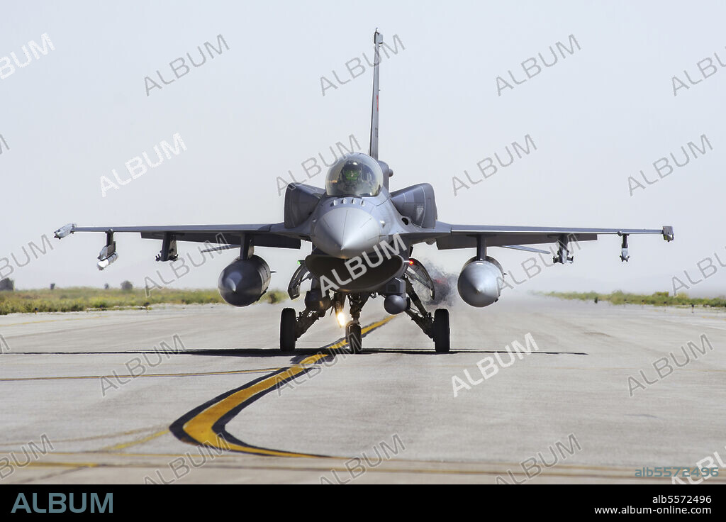A Turkish Air Force modern F-16D Block 50+ Fighting Falcon equipped with conformal fuel tanks. These fuel tanks increase the range by 20 to 40%, depending upon the load configuration and mission profile.