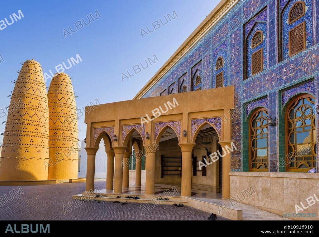 The Katara Mosque in the Katara Cultural Centre of Doha, church, church tower, wealth, Orient, Muslim, culture, cultural village, sacred building, faith, pray, prayer house, oriental, oil, wealth, travel, holiday, tourism, architecture, building, tradition, religion, world religion, history, Muslim, Arabic, cultural history, Islam, Doha, Qatar