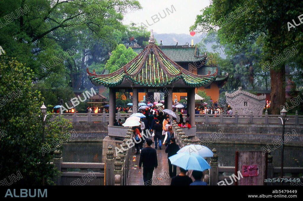 The Nanhua Temple (Nanhua Si) was founded during the time of the North-South Dynasties in 502 AD by an Indian monk named Zhiyao Sanzang who originally named the site Baolin Temple. It received its present name in 968 during the reign of the Song Dynasty Emperor Taizong. The temple is a Buddhist monastery of the Chan School, one of Five Great Schools of Buddhism where Hui Neng, the Sixth Patriarch of the Chan School of Buddhism, once lived and taught.