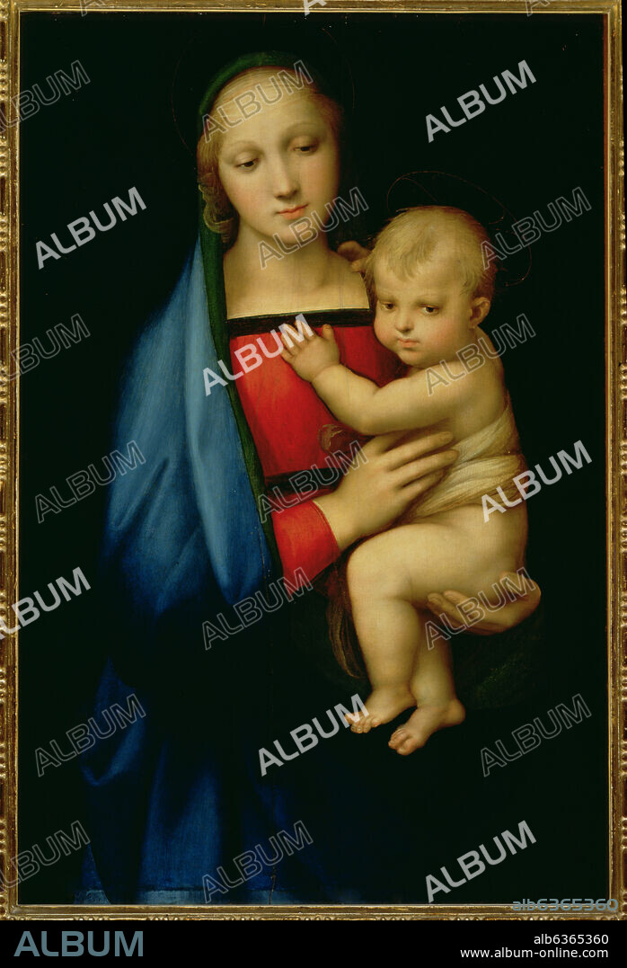 RAFAEL SANZIO O RAFAEL DE URBINO. MADONNA DEL GRAN DUQUE, 1504-05, O/L.
