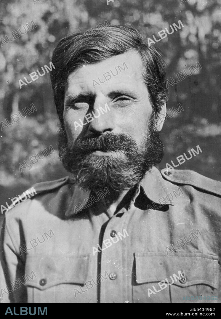 The Wingate's Guerillas Behind The Japanese Lines -- Brigadier Charles Orde Wingate with his magnificent beard, green during his three months expedition into the Jap lines, photographed on his return to Headquarters.  Under the command of Brigadier Charles Orde Wingate, a small force of British soldiers recent expedition in Burma, penetrating more than 200 miles behind the Japanese lines. July 07, 1943. (Photo by Pool).