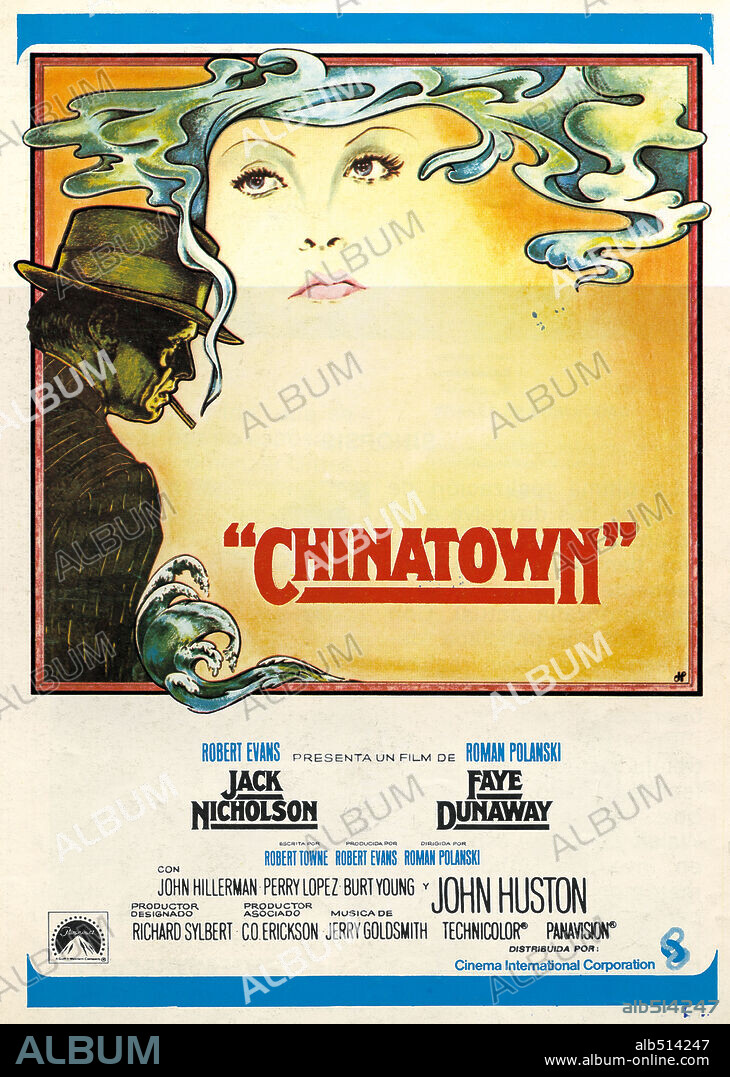 Poster of CHINATOWN, 1974, directed by ROMAN POLANSKI. Copyright PARAMOUNT PICTURES.