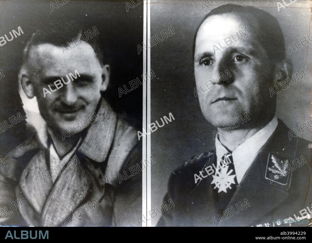 Photos of ex-Gestapo Chief Heinrich Müller, c1930s-c1940s (1963). Müller was a German police official under both the Weimar Republic and Nazi Germany. He became head of the Gestapo in 1939. Last seen in the Führerbunker in Berlin on 1 May 1945, Müller remains the most senior figure from the Nazi regime who was never captured or confirmed to have died.