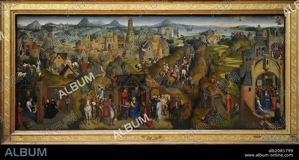 Hans Memling (1435/1440-1494). Flemish painter. The Seven Joys of the Virgin, 1480. Alte Pinakothek. Munich. Germany.