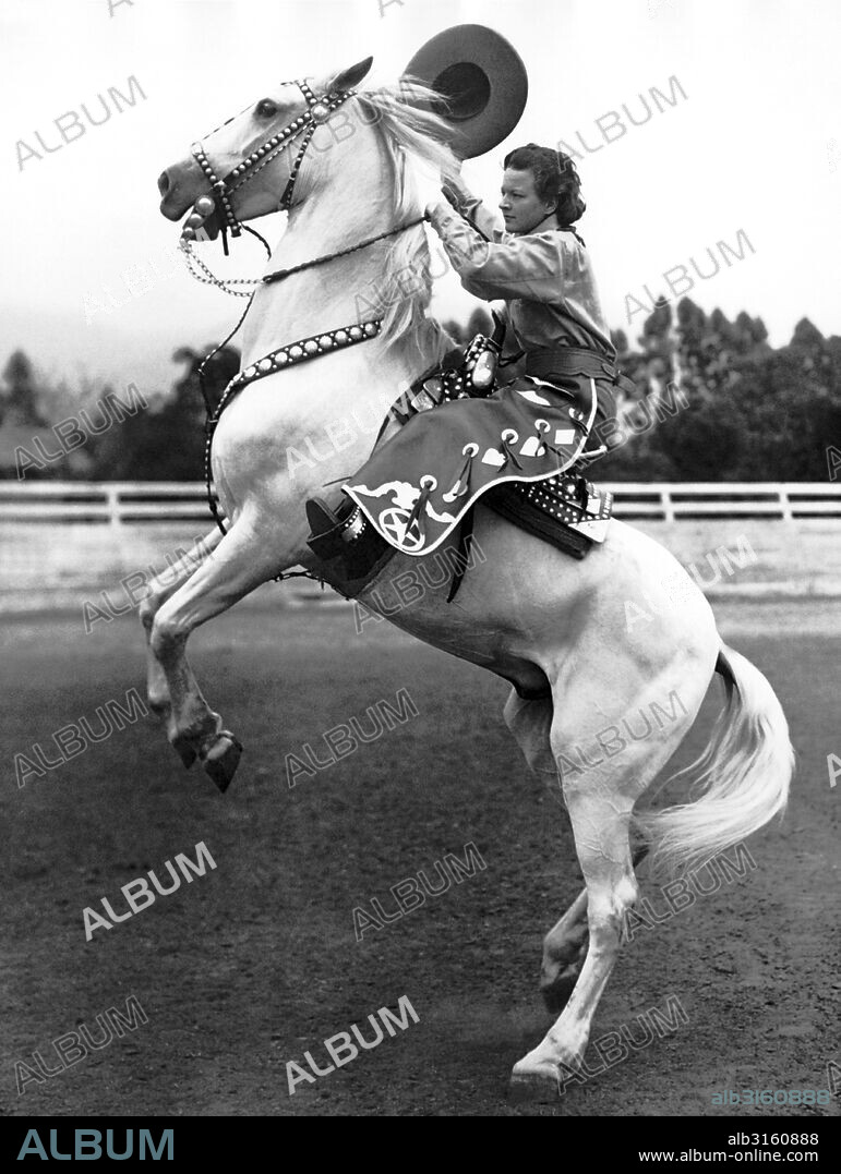 Santa Barbara, California: 1934. A 21 year old cowgirl from Santa Barbara who will participate in the annual California Rodeo at Salinas this year.