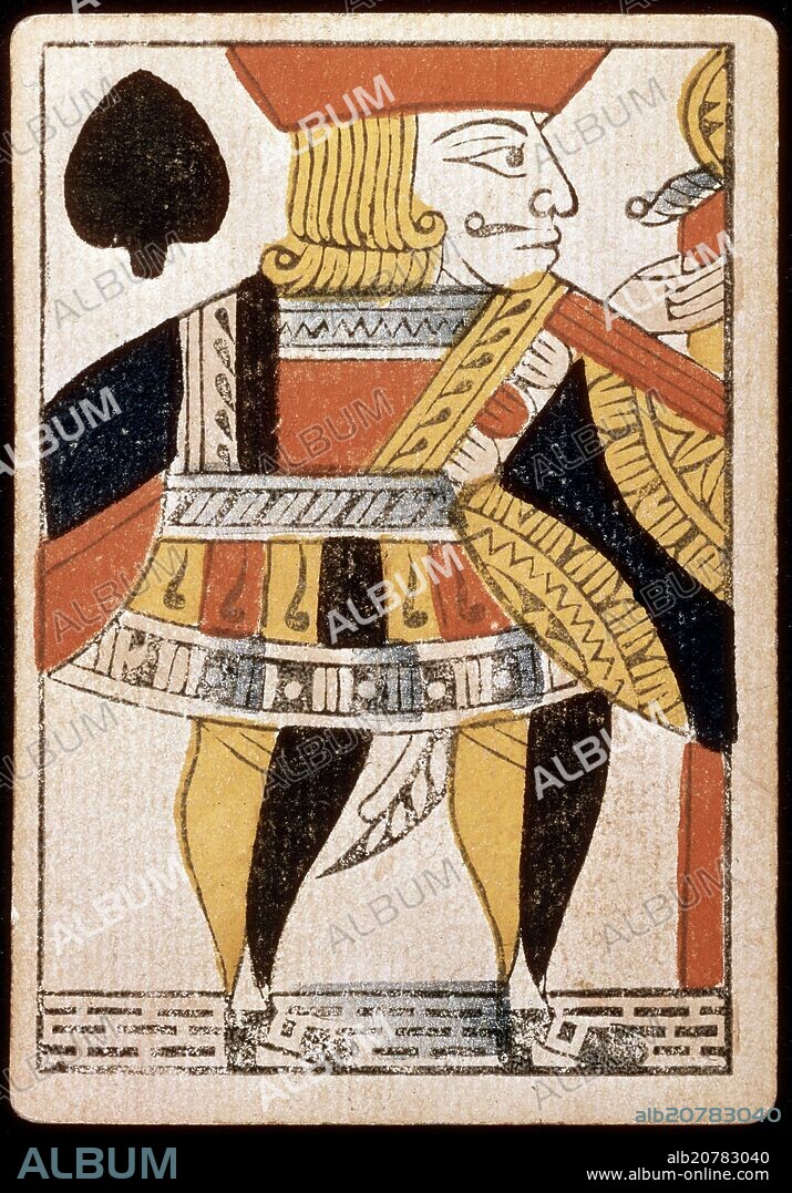 NAIPE - SOTA DE ESPADAS - SIGLO XVIII.