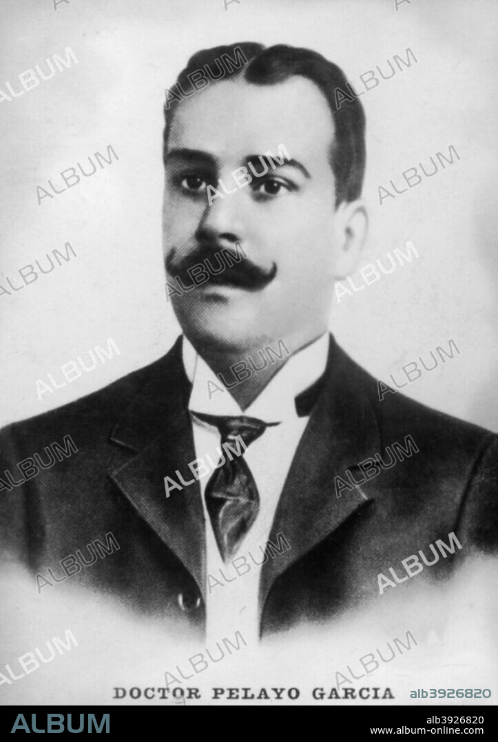 Doctor Pelayo Garcia, c1910. Cigar card from the History of Cuba, Geografico Universal, Propaganda de los Cigarros Susini y La Corona, Tabacalera Cubana.