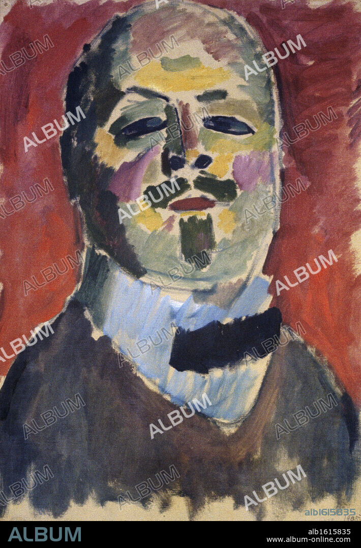 ALEXEI JAWLENSKY. Self Portrait by Alexej von Jawlensky, 1907, 1867-1941, Switzerland, Berne, Sammlung.