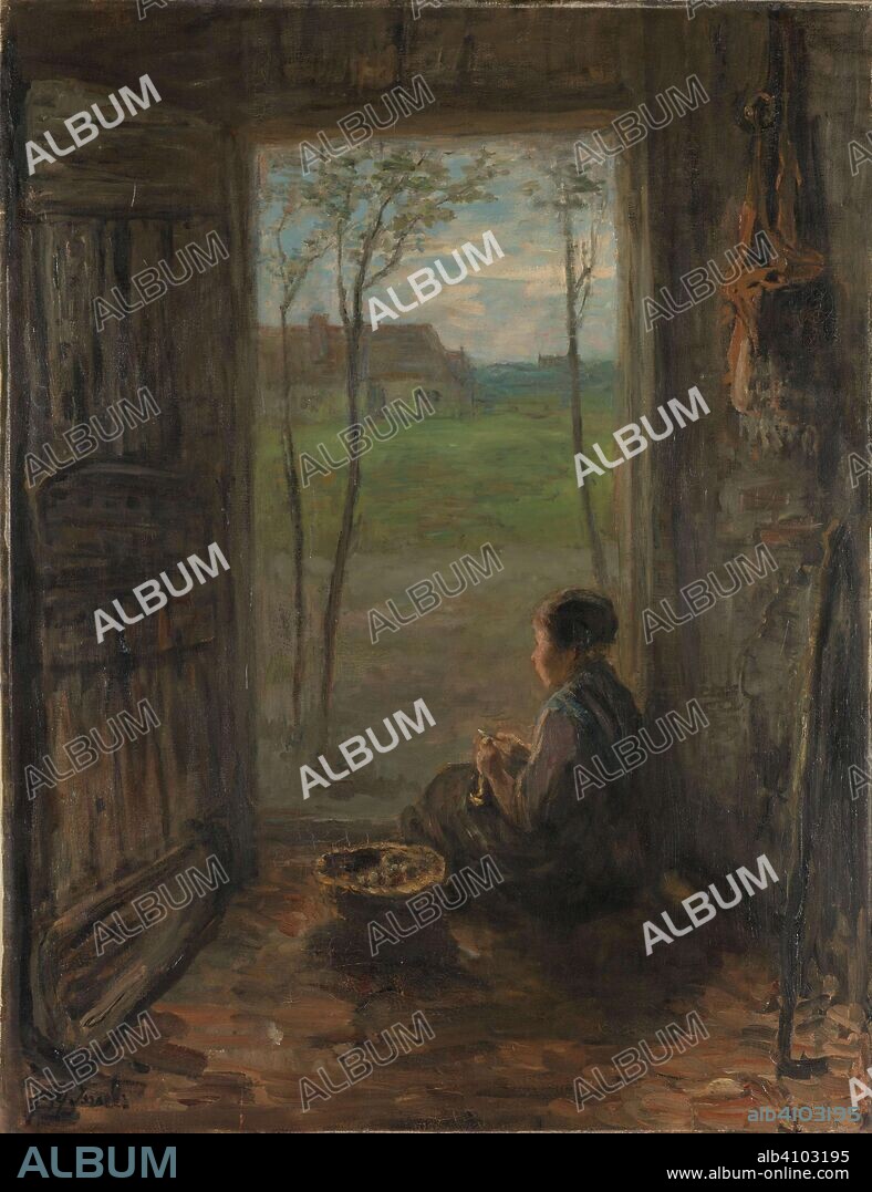 JOZEF ISRAËLS. A Scene of Life in Laren. Dating: 1905. Measurements: h 132 cm × w 103 cm; d 14.5 cm; w 35.6 kg.