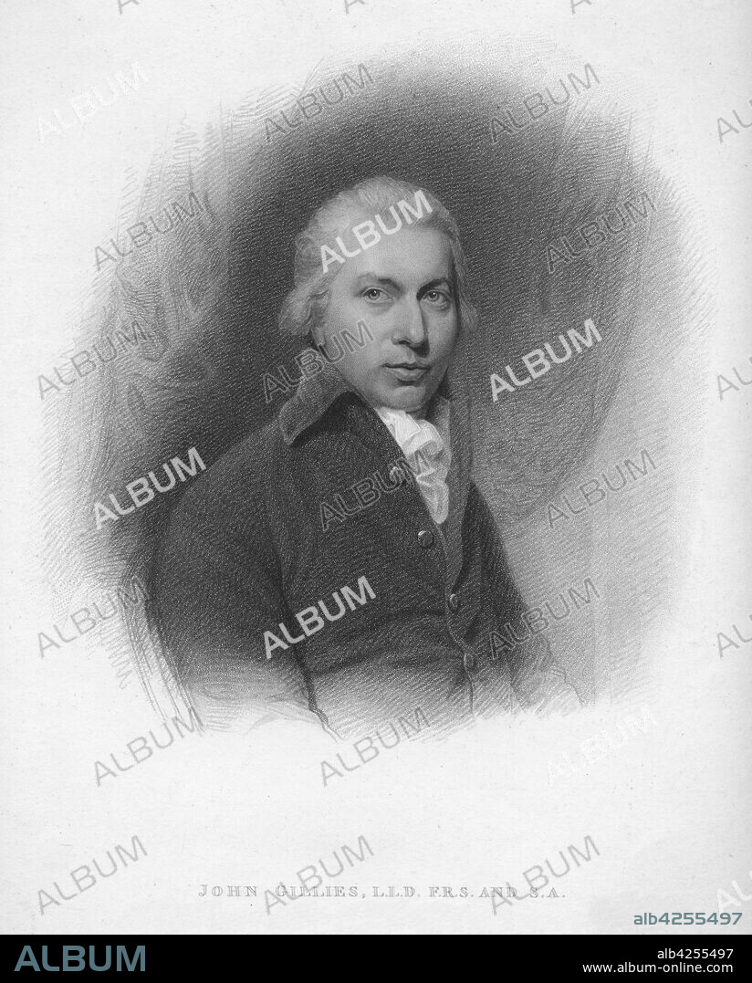 CHARLES PICART. 'John Gillies, L.L.D. F.R.S. and S.A. and Historiographer to His Majesty for Scotland', 1813. Portrait of Scottish tutor, historian and man of letters John Gillies (1747-1836). 'From an original Picture, in his own Possession, by J. Opie, Esq. R.A.' [T. Cadell & W. Davies, London, 1813].