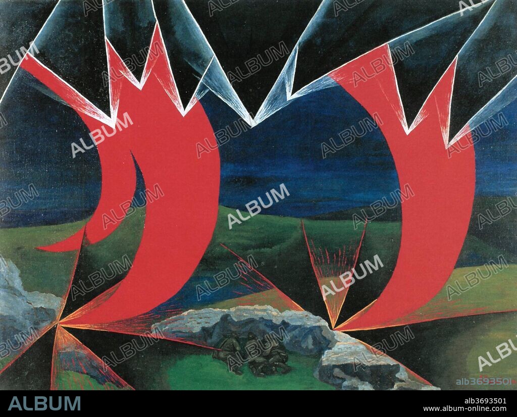 LUIGI RUSSOLO. Impressions of Bombardment (Shrapnels and Grenades).
