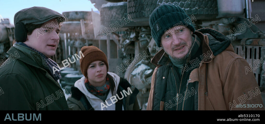 AMBER MIDTHUNDER, BENJAMIN WALKER und LIAM NEESON in THE ICE ROAD, 2021, unter der Regie von JONATHAN HENSLEIGH. Copyright CODE ENTERTAINMENT.